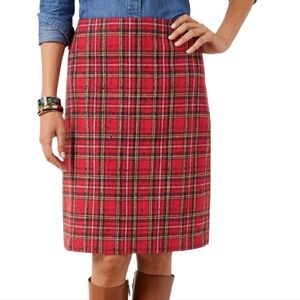 Talbots Plaid Wool Blend A Line Skirt - Size 14